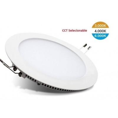 Downlight panel LED Redondo 120mm Blanco 9W CCT